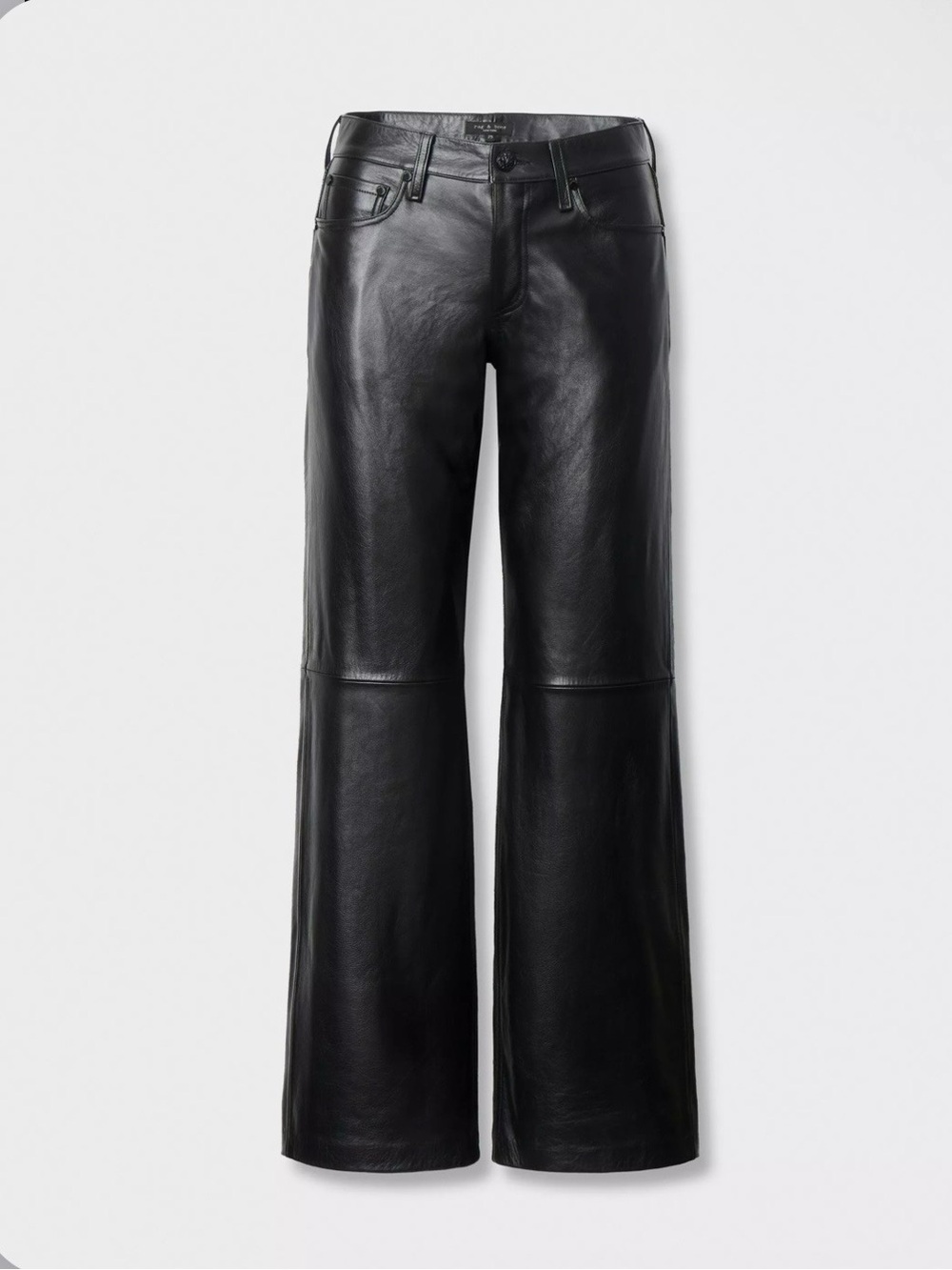 rag & bone Black Cam / Saige Leather Pant